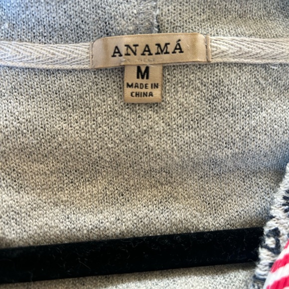 Anama Navy Blue & White Geometric Print High Low Hem Zip Up Hoodie - Picture 15 of 16